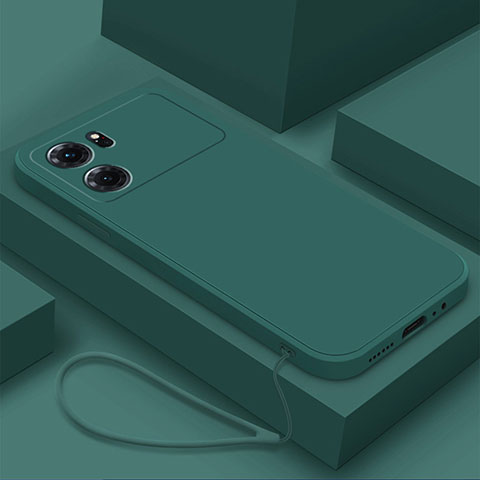 Oppo K10 5G用360度 フルカバー極薄ソフトケース シリコンケース 耐衝撃 全面保護 バンパー S04 Oppo モスグリー