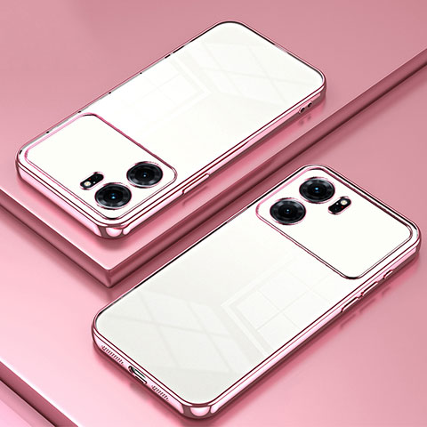 Oppo K10 5G用極薄ソフトケース シリコンケース 耐衝撃 全面保護 クリア透明 SY1 Oppo ローズゴールド