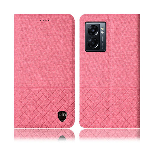 Oppo K10 5G India用手帳型 布 スタンド H13P Oppo ピンク
