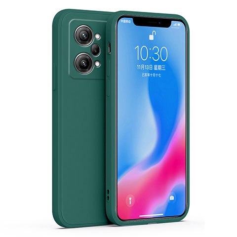 Oppo K10 Pro 5G用360度 フルカバー極薄ソフトケース シリコンケース 耐衝撃 全面保護 バンパー Oppo モスグリー