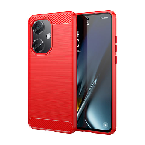 Oppo K11 5G用シリコンケース ソフトタッチラバー ライン カバー Oppo レッド