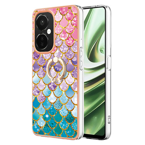 Oppo K11x 5G用シリコンケース ソフトタッチラバー バタフライ パターン カバー アンド指輪 Y03B Oppo カラフル