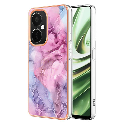 Oppo K11x 5G用シリコンケース ソフトタッチラバー バタフライ パターン カバー Y07B Oppo ラベンダー