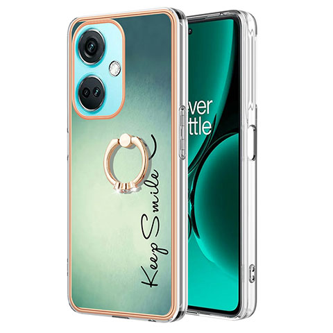 Oppo K11x 5G用シリコンケース ソフトタッチラバー バタフライ パターン カバー アンド指輪 Y02B Oppo グリーン