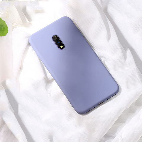 Oppo K3用360度 フルカバー極薄ソフトケース シリコンケース 耐衝撃 全面保護 バンパー Oppo パープル