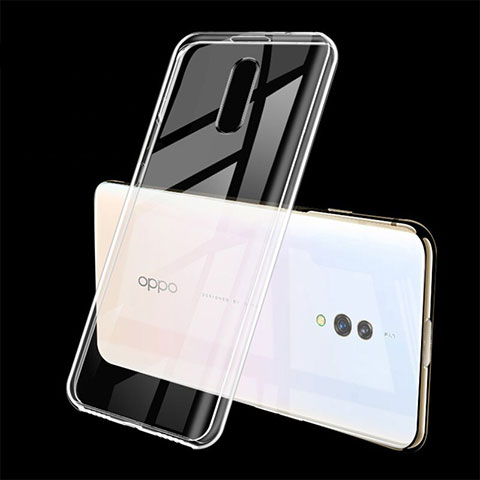 Oppo K3用極薄ソフトケース シリコンケース 耐衝撃 全面保護 クリア透明 H02 Oppo クリア