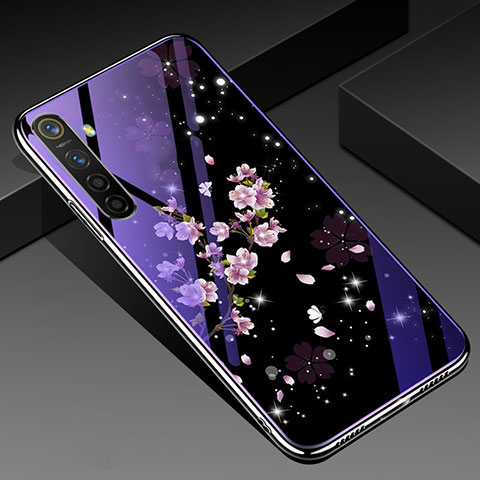 Oppo K5用ハイブリットバンパーケース プラスチック 鏡面 花 カバー Oppo マルチカラー