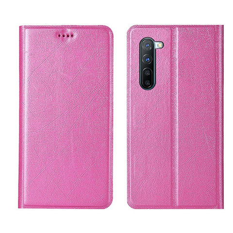 Oppo K7 5G用手帳型 レザーケース スタンド カバー L03 Oppo ピンク