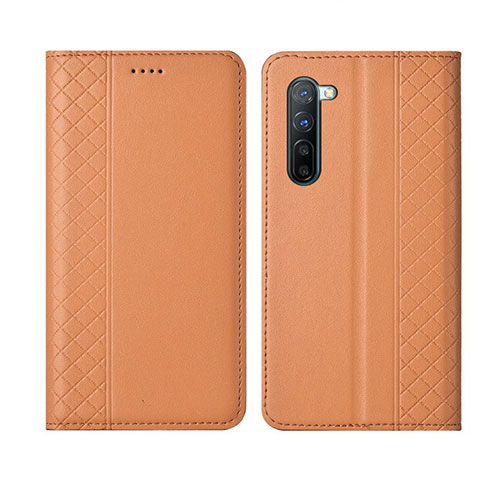 Oppo K7 5G用手帳型 レザーケース スタンド カバー L06 Oppo オレンジ