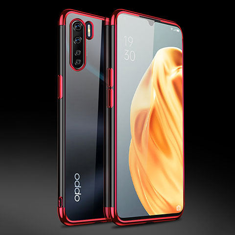 Oppo K7 5G用極薄ソフトケース シリコンケース 耐衝撃 全面保護 クリア透明 Z01 Oppo レッド