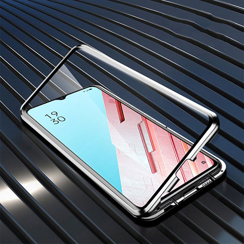 Oppo K7 5G用ケース 高級感 手触り良い アルミメタル 製の金属製 360度 フルカバーバンパー 鏡面 カバー M04 Oppo シルバー