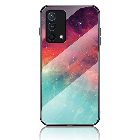 Oppo K9 5G用ハイブリットバンパーケース プラスチック パターン 鏡面 カバー LS4 Oppo レッド