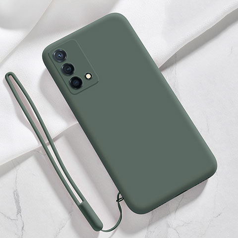 Oppo K9 5G用360度 フルカバー極薄ソフトケース シリコンケース 耐衝撃 全面保護 バンパー S03 Oppo モスグリー