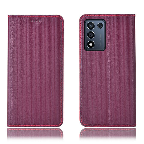 Oppo K9S 5G用手帳型 レザーケース スタンド カバー H23P Oppo ワインレッド