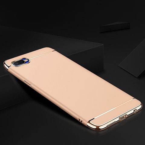 Oppo R15X用ケース 高級感 手触り良い メタル兼シリコン バンパー M02 Oppo ゴールド