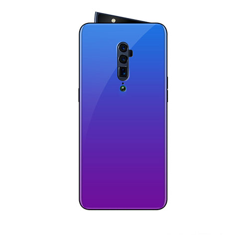 Oppo Reno 10X Zoom用ハイブリットバンパーケース プラスチック 鏡面 虹 グラデーション 勾配色 カバー Oppo マルチカラー