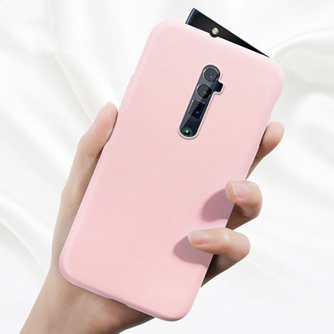 Oppo Reno 10X Zoom用360度 フルカバー極薄ソフトケース シリコンケース 耐衝撃 全面保護 バンパー Oppo ローズゴールド