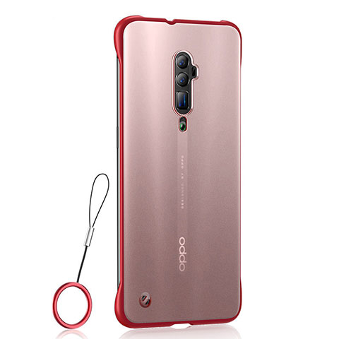 Oppo Reno 10X Zoom用極薄ソフトケース シリコンケース 耐衝撃 全面保護 クリア透明 H04 Oppo レッド