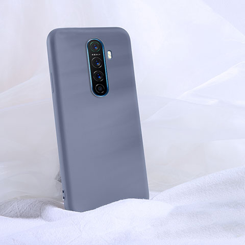 Oppo Reno Ace用360度 フルカバー極薄ソフトケース シリコンケース 耐衝撃 全面保護 バンパー S02 Oppo グレー