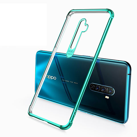 Oppo Reno Ace用極薄ソフトケース シリコンケース 耐衝撃 全面保護 クリア透明 H04 Oppo グリーン