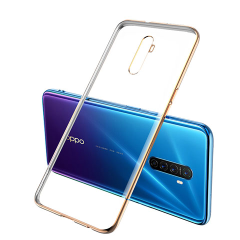 Oppo Reno Ace用極薄ソフトケース シリコンケース 耐衝撃 全面保護 クリア透明 H02 Oppo ゴールド