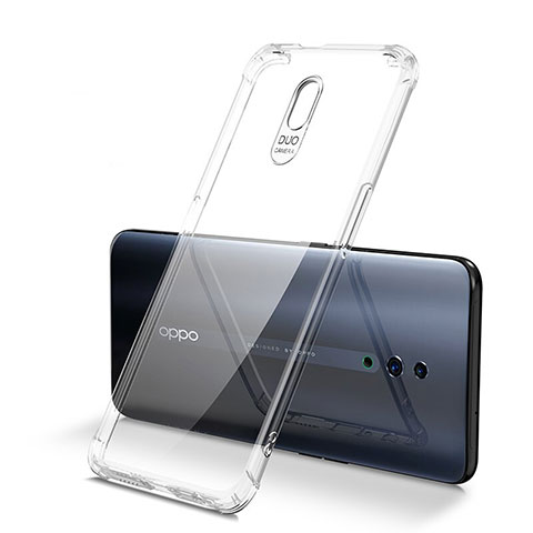 Oppo Reno用極薄ソフトケース シリコンケース 耐衝撃 全面保護 クリア透明 H01 Oppo クリア