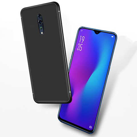 Oppo Reno Z用極薄ソフトケース シリコンケース 耐衝撃 全面保護 Oppo ブラック