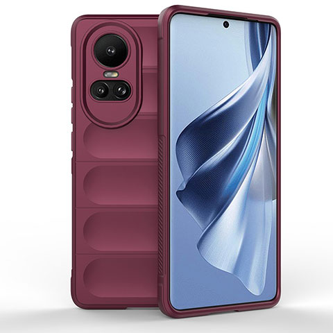 Oppo Reno10 5G用シリコンケース ソフトタッチラバー ライン カバー KC1 Oppo グリーン