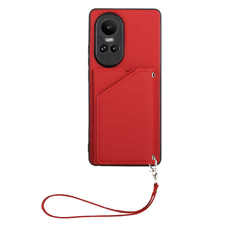 Oppo Reno10 Pro 5G用ケース 高級感 手触り良いレザー柄 YB1 Oppo レッド