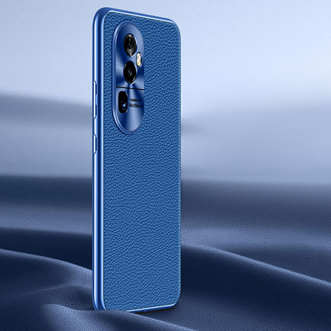 Oppo Reno10 Pro+ Plus 5G用ケース 高級感 手触り良いレザー柄 JB1 Oppo ネイビー