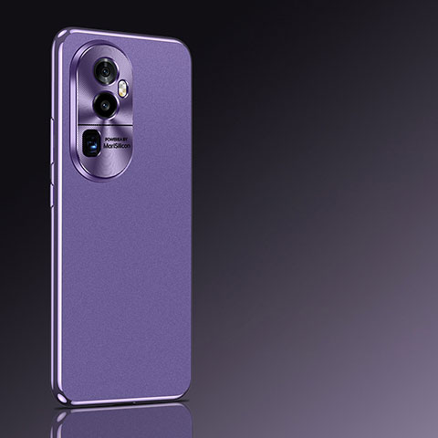 Oppo Reno10 Pro+ Plus 5G用ケース 高級感 手触り良いレザー柄 JB2 Oppo パープル