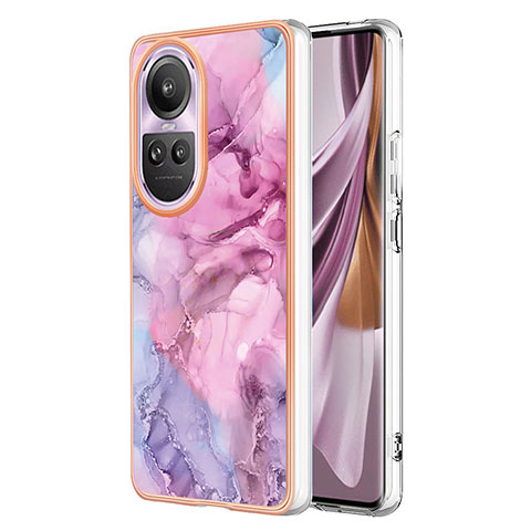 Oppo Reno10 Pro+ Plus 5G用シリコンケース ソフトタッチラバー バタフライ パターン カバー YB1 Oppo ピンク