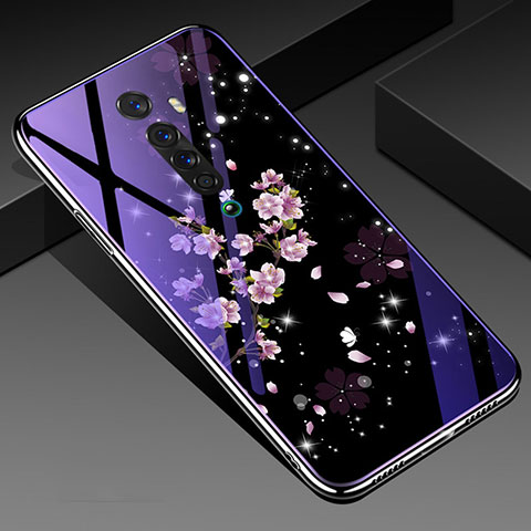 Oppo Reno2用ハイブリットバンパーケース プラスチック 鏡面 花 カバー S01 Oppo マルチカラー