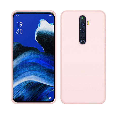 Oppo Reno2 Z用360度 フルカバー極薄ソフトケース シリコンケース 耐衝撃 全面保護 バンパー S03 Oppo ピンク