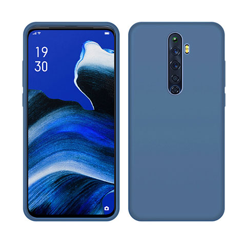 Oppo Reno2 Z用360度 フルカバー極薄ソフトケース シリコンケース 耐衝撃 全面保護 バンパー S03 Oppo ネイビー