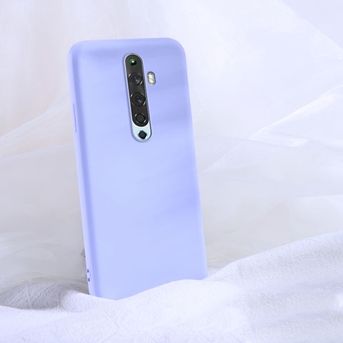 Oppo Reno2 Z用360度 フルカバー極薄ソフトケース シリコンケース 耐衝撃 全面保護 バンパー S02 Oppo パープル