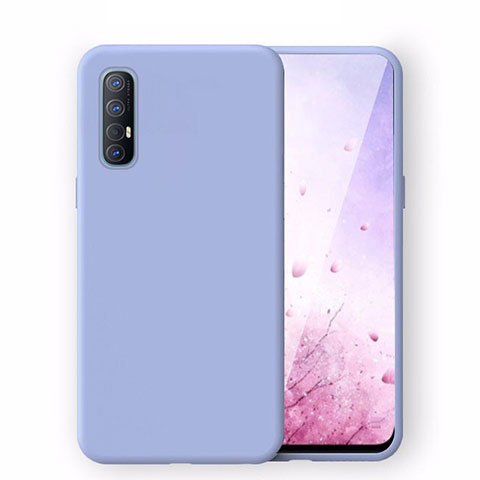 Oppo Reno3 Pro用360度 フルカバー極薄ソフトケース シリコンケース 耐衝撃 全面保護 バンパー S02 Oppo ブルー