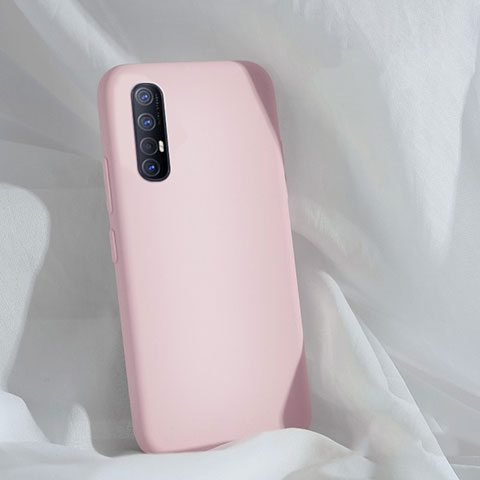 Oppo Reno3 Pro用360度 フルカバー極薄ソフトケース シリコンケース 耐衝撃 全面保護 バンパー S01 Oppo ピンク