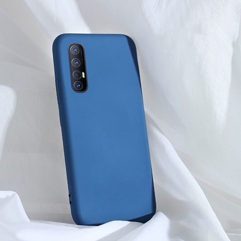 Oppo Reno3 Pro用360度 フルカバー極薄ソフトケース シリコンケース 耐衝撃 全面保護 バンパー S01 Oppo ネイビー