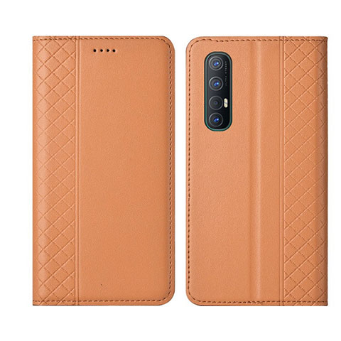 Oppo Reno3 Pro用手帳型 レザーケース スタンド カバー L04 Oppo オレンジ