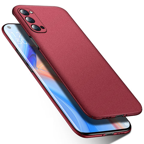 Oppo Reno4 Pro 5G用ハードケース プラスチック 質感もマット カバー P02 Oppo レッド