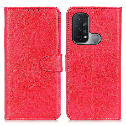 Oppo Reno5 A用手帳型 レザーケース スタンド カバー A04D Oppo レッド