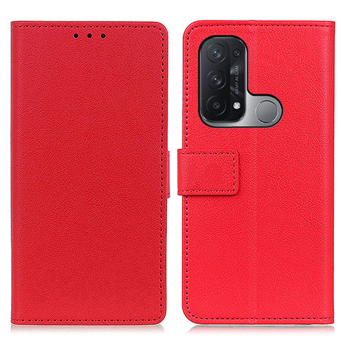 Oppo Reno5 A用手帳型 レザーケース スタンド カバー M08L Oppo レッド