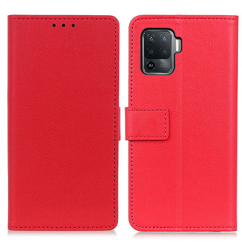 Oppo Reno5 F用手帳型 レザーケース スタンド カバー M08L Oppo レッド