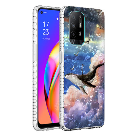 Oppo Reno5 Lite用シリコンケース ソフトタッチラバー バタフライ パターン カバー Y04B Oppo マルチカラー