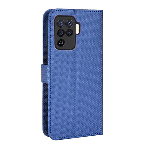 Oppo Reno5 Lite用手帳型 レザーケース スタンド カバー BY1 Oppo ネイビー