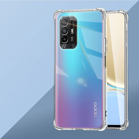 Oppo Reno5 Z 5G用極薄ソフトケース シリコンケース 耐衝撃 全面保護 クリア透明 T06 Oppo クリア