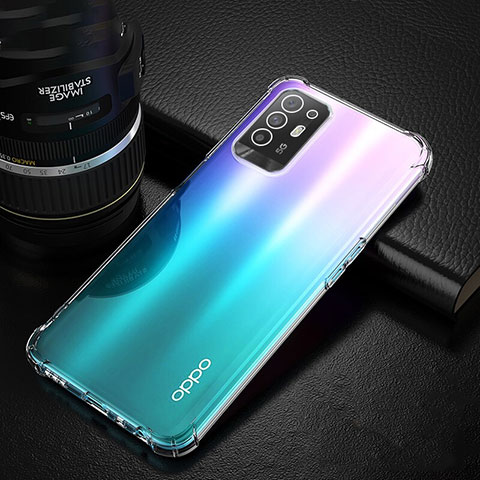 Oppo Reno5 Z 5G用極薄ソフトケース シリコンケース 耐衝撃 全面保護 クリア透明 T02 Oppo クリア