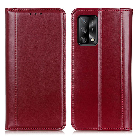 Oppo Reno6 Lite用手帳型 レザーケース スタンド カバー M05L Oppo レッド