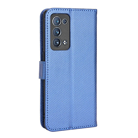 Oppo Reno6 Pro 5G用手帳型 レザーケース スタンド カバー BY1 Oppo ネイビー